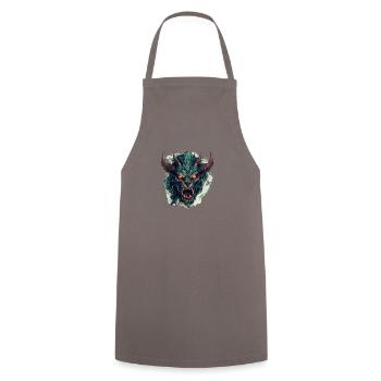 Monster Monster Demon Devil Vampire Guhl Zombie - Tablier de cuisine - gris - Devant - AI Model Male 185 dark (185cm)