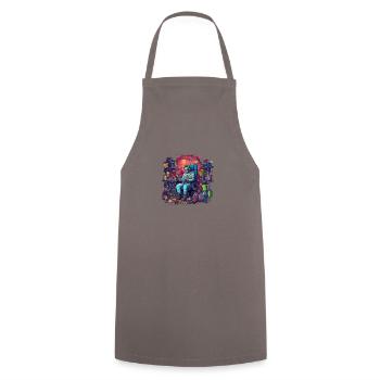 Monster Monster Demon Devil Vampire Guhl Zombie - Tablier de cuisine - gris - Devant - AI Model Male 185 dark (185cm)