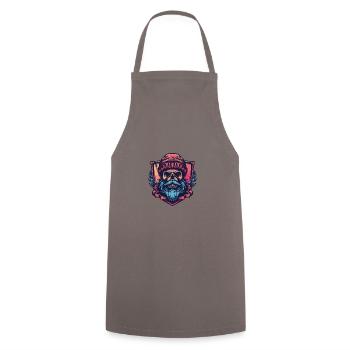 Crâne de bûcheron - Tablier de cuisine - gris - Devant - AI Model Male 185 dark (185cm)