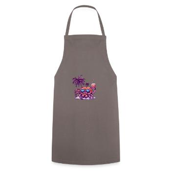 Tarantula Summer Beach Bande dessinée - Tablier de cuisine - gris - Devant - AI Model Male 185 dark (185cm)