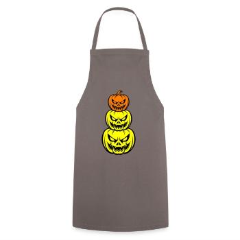 Halloween Creepy Pumpkin Grimace - Cooking Apron - grey - Front - AI Model Male 185 dark (185cm)