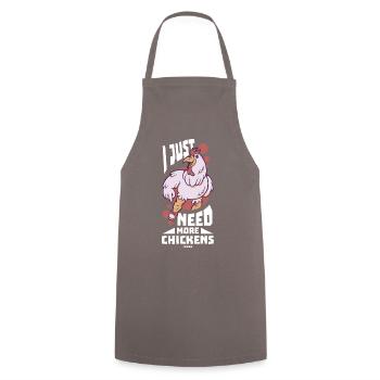 Poulet - Tablier de cuisine - gris - Devant - AI Model Male 185 dark (185cm)