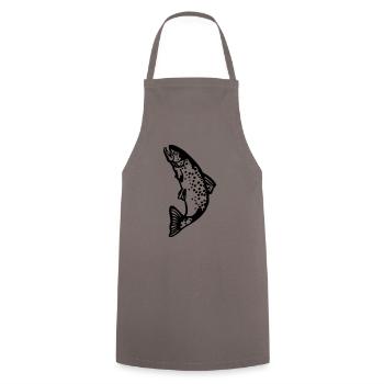 forelle - Cooking Apron - grey - Front - AI Model Male 185 dark (185cm)