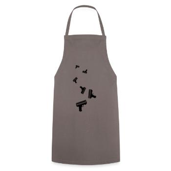 Weapon Money Rain - Cooking Apron - grey - Front - AI Model Male 185 dark (185cm)