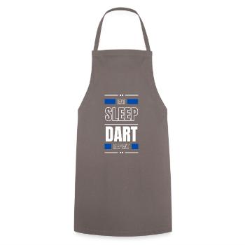 manger dormir fléchette répéter l’idée cadeau en disant - Tablier de cuisine - gris - Devant - AI Model Male 185 dark (185cm)