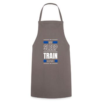 manger le train de sommeil répéter l’idée cadeau fitness - Tablier de cuisine - gris - Devant - AI Model Male 185 dark (185cm)