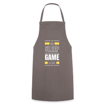 eat sleep game repeat geschenk idee spruch gamer - Kochschürze - Grau - Vorne - AI Model Male 185 dark (185cm)