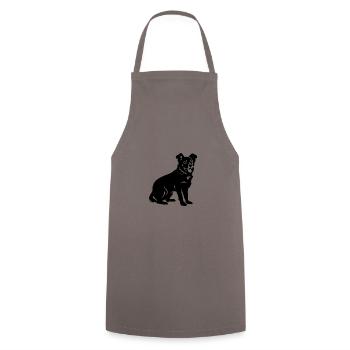 Icône de chien corgi - Tablier de cuisine - gris - Devant - AI Model Male 185 dark (185cm)