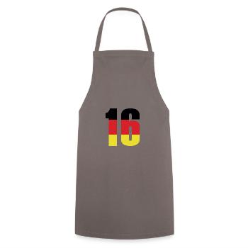16 Number Germany Jersey - Cooking Apron - grey - Front - AI Model Male 185 dark (185cm)