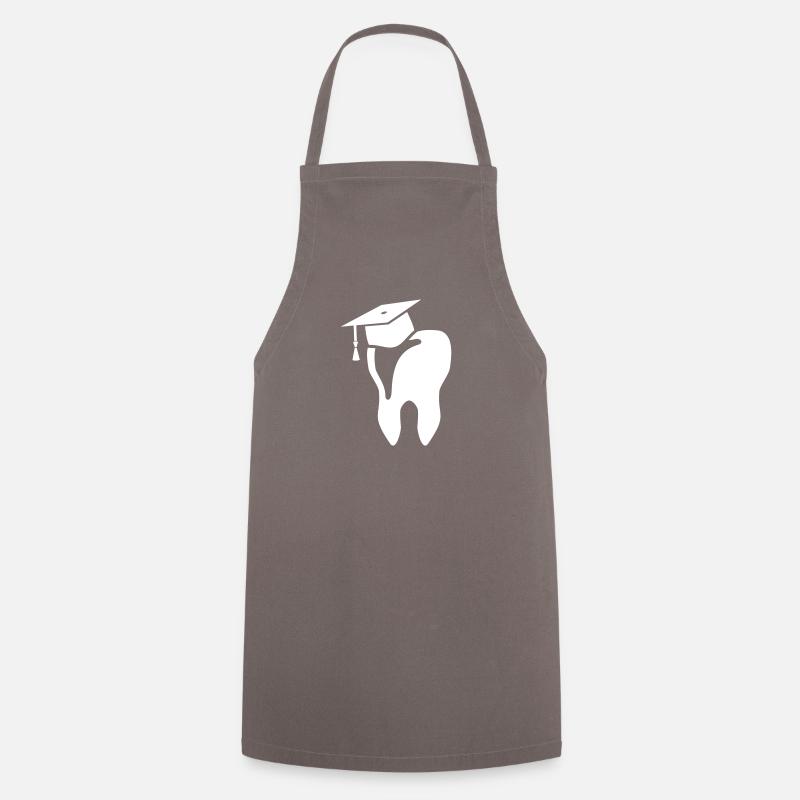 Dentist with doctor's hat for dentist Dentistry - Cooking Apron - grey