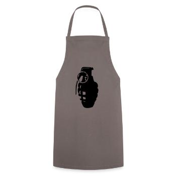 grenade - Tablier de cuisine - gris - Devant - AI Model Male 185 dark (185cm)