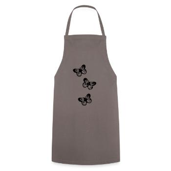 falter schmetterling - Kochschürze - Grau - Vorne - AI Model Male 185 dark (185cm)