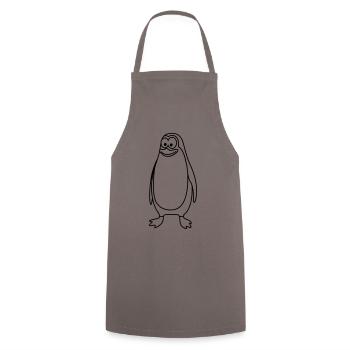 Penguin Comic Animal - Cooking Apron - grey - Front - AI Model Male 185 dark (185cm)