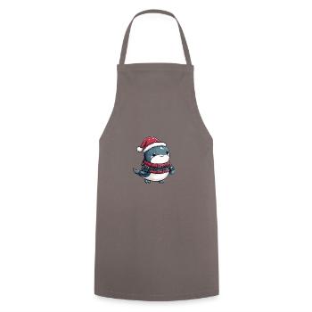 Whale Christmas Comic - Cooking Apron - grey - Front - AI Model Male 185 dark (185cm)