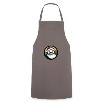Noël de l’ours polaire Noël - Tablier de cuisine - gris - Devant - AI Model Male 185 dark (185cm)