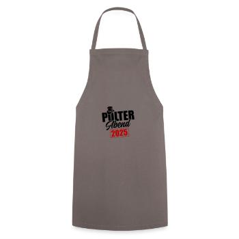 Polterabend 2025 - Kochschürze - Grau - Vorne - AI Model Male 185 dark (185cm)