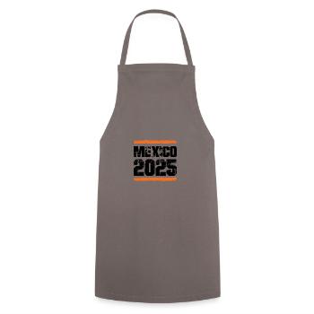L’équipe du Mexique 2025 - Tablier de cuisine - gris - Devant - AI Model Male 185 dark (185cm)