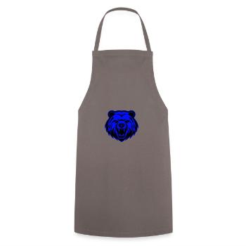 Bear Animal Portrait - Cooking Apron - grey - Front - AI Model Male 185 dark (185cm)