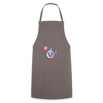 Piranha Pisces Birthday Baby - Cooking Apron - grey - Front - AI Model Male 185 dark (185cm)