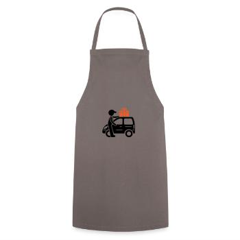 Package Service Delivery - Cooking Apron - grey - Front - AI Model Male 185 dark (185cm)