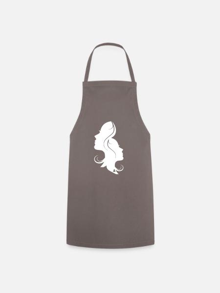 Klassisches Jugendstil 2 Tone Damen T-Shirt Design - Kochschürze - Grau