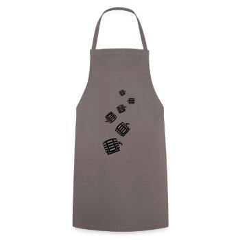 Beer Barrel Icon Symbol - Cooking Apron - grey - Front - AI Model Male 185 dark (185cm)