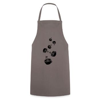 Coffee Icon - Cooking Apron - grey - Front - AI Model Male 185 dark (185cm)