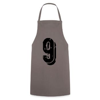Maillot à 9 chiffres - Tablier de cuisine - gris - Devant - AI Model Male 185 dark (185cm)