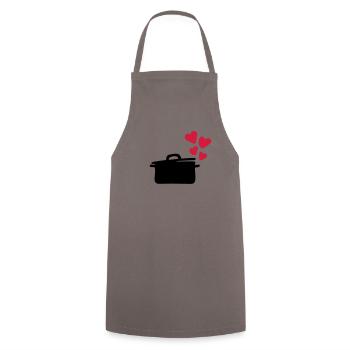 Cooking pot - Cooking Apron - grey - Front - AI Model Male 185 dark (185cm)