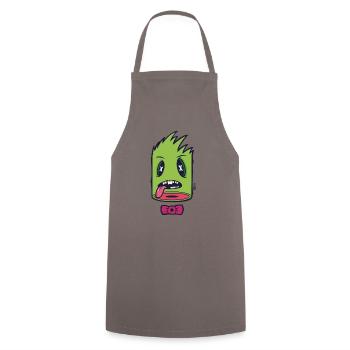 Worm Head - Kochschürze - Grau - Vorne - AI Model Male 185 dark (185cm)