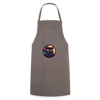 Bär Comic Cool Sommer - Kochschürze - Grau - Vorne - AI Model Male 185 dark (185cm)
