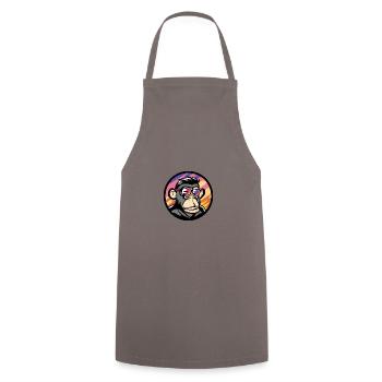 Affe Comic Cool Sommer - Kochschürze - Grau - Vorne - AI Model Male 185 dark (185cm)