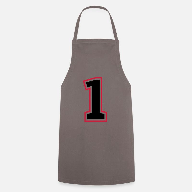 1 chiffre - Tablier de cuisine - gris