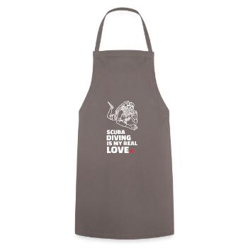 J’adore plonger - Tablier de cuisine - gris - Devant - AI Model Male 185 dark (185cm)