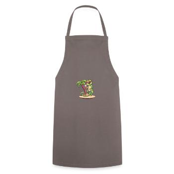 Chameleon Summer Beach Comic - Cooking Apron - grey - Front - AI Model Male 185 dark (185cm)