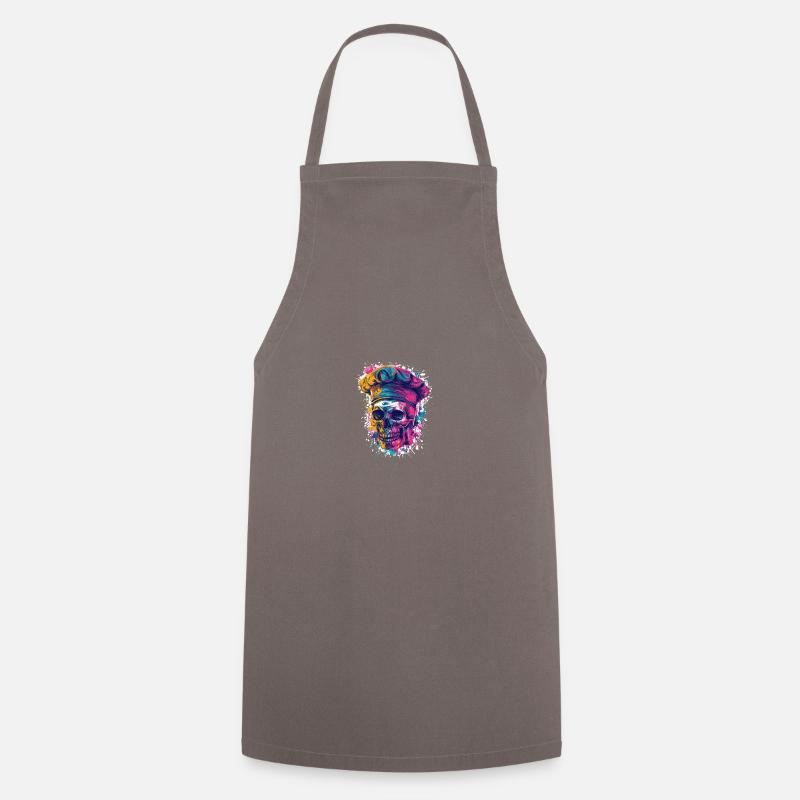 Chef Chef Skull - Cooking Apron - grey