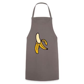 Banane - Kochschürze - Grau - Vorne - AI Model Male 185 dark (185cm)