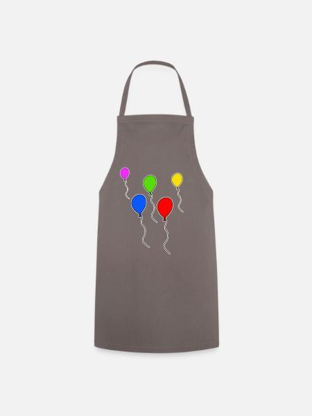 Bunte Luftballons - Kochschürze - Grau