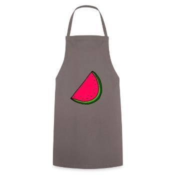 Wassermelone - Kochschürze - Grau - Vorne - AI Model Male 185 dark (185cm)