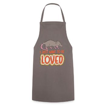 Opossum Ironic Saying Cute Opossum Rodent Animal - Cooking Apron - grey - Front - AI Model Male 185 dark (185cm)