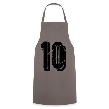 Maillot à 10 chiffres - Tablier de cuisine - gris - Devant - AI Model Male 185 dark (185cm)