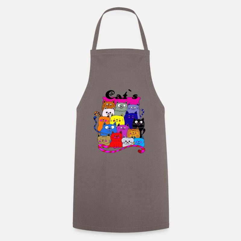 cats, cat, cat gang, Mietze cat, funny - Cooking Apron - grey