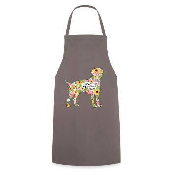 Rottweiler love has 4 paws - Cooking Apron - grey - Front - AI Model Male 185 dark (185cm)