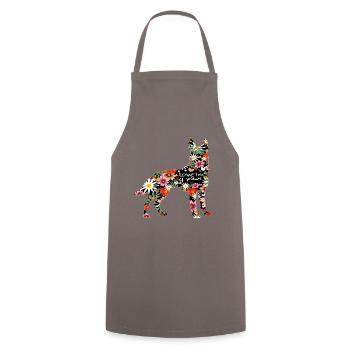 German Shepherd Design - Cooking Apron - grey - Front - AI Model Male 185 dark (185cm)