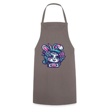 Osterhase emo hase mädchen - Kochschürze - Grau - Vorne - AI Model Male 185 dark (185cm)
