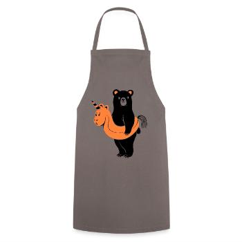 Sommer Bär - Kochschürze - Grau - Vorne - AI Model Male 185 dark (185cm)