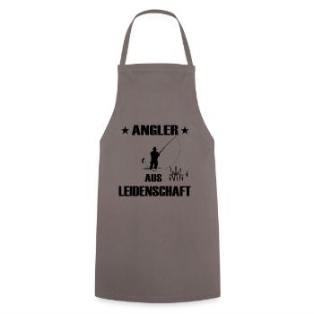 Angeln - Kochschürze - Grau - Vorne - AI Model Male 185 dark (185cm)