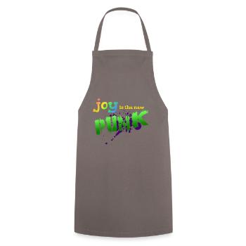 Joy is the new punk - Kochschürze - Grau - Vorne - AI Model Male 185 dark (185cm)