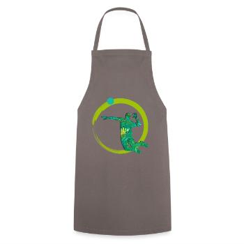 Volleyball player E 71 - Cooking Apron - grey - Front - AI Model Male 185 dark (185cm)