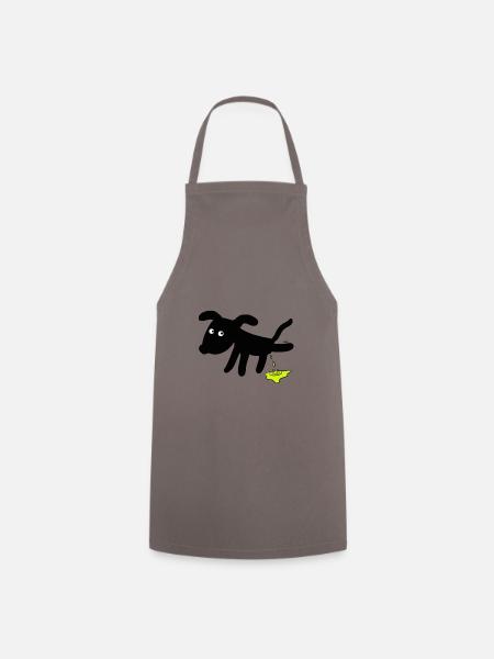 Dog pees dogs - Cooking Apron - grey